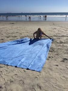 The 10 Feet x 10 Feet Monster Towel On The Beach