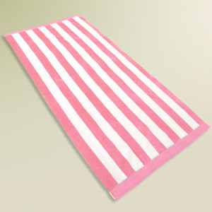 Standard Pink Cabana Stripe Beach Towel